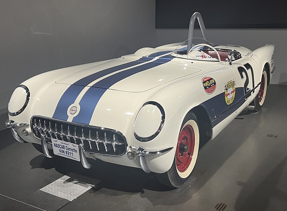 White 1953 Chevrolet Corvette convertible